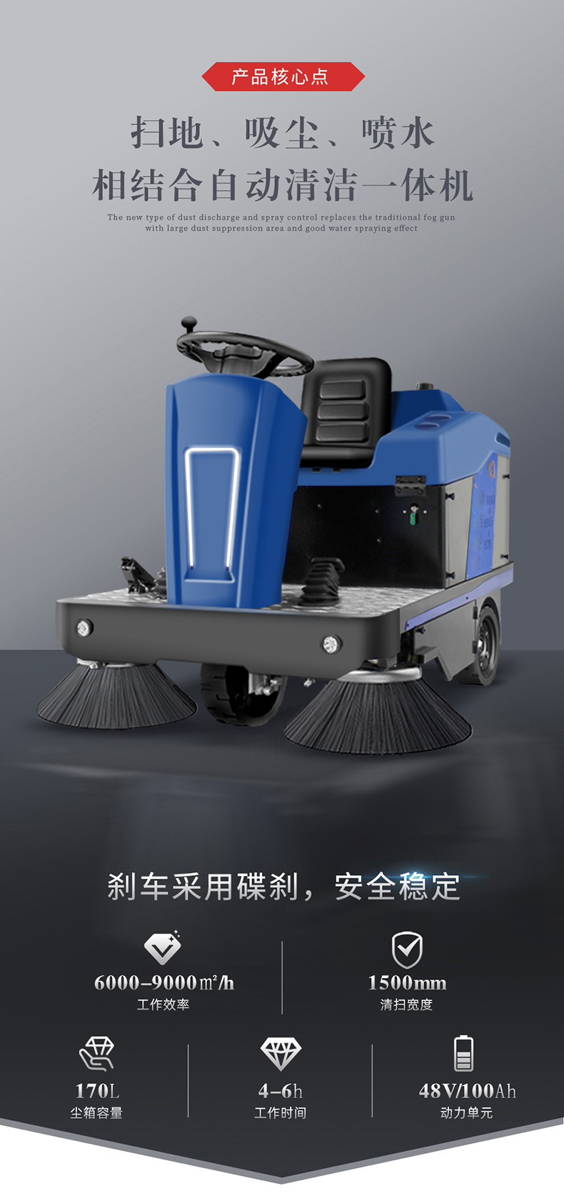 工業(yè)掃地車(chē)鼎潔盛世DJ1500掃地機(jī)66